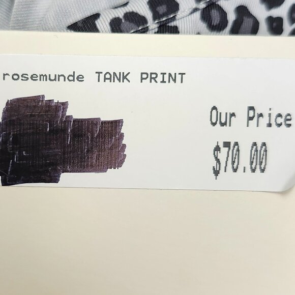 Rosemunde Women's Black & White Leopard Print Tank Top Size 36 & 38 - Picture 4 of 7